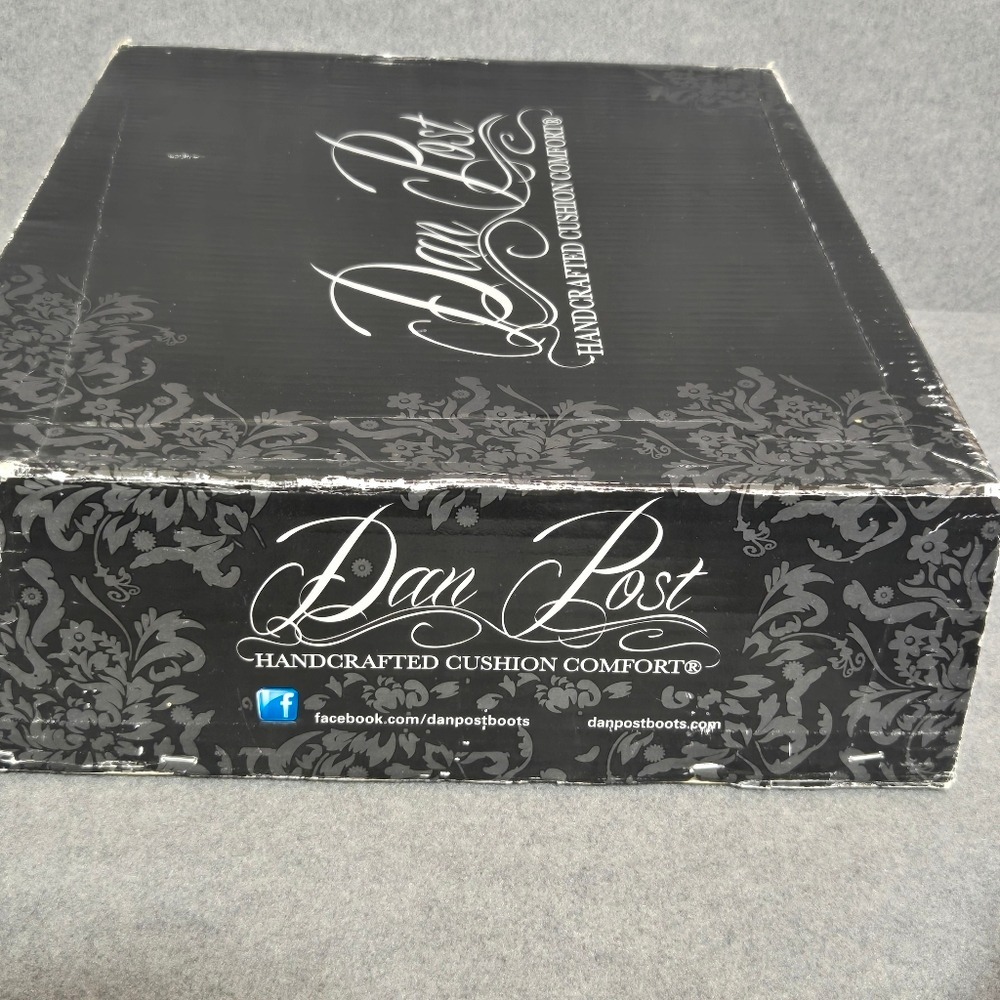 Dan Post Chain Reaction Black and White Leather Boots size 7.5 - Picture 12 of 15